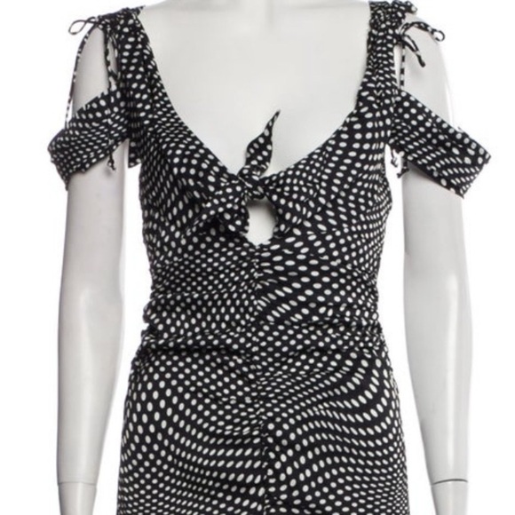 FOR LOVE & LEMONS POLKADOT PRINT MIDI LENGTH DRESS - Picture 1 of 5